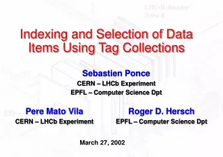 Indexing and Selection of Data Items Using Tag Collections