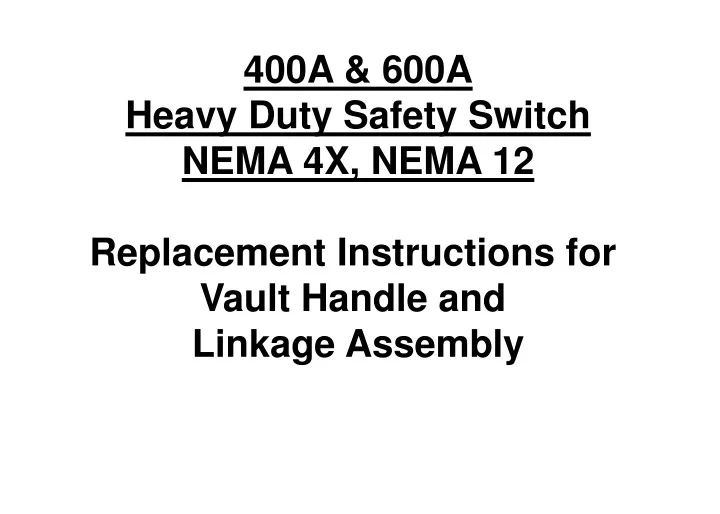 400a 600a heavy duty safety switch nema 4x nema