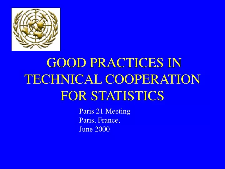 good practices in technical cooperation for statistics