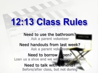 12:13 Class Rules