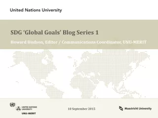 SDG ‘Global Goals’ Blog Series 1