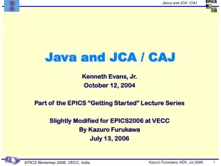 Java and JCA / CAJ