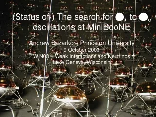 (Status of ) The search for  n m  to  n e oscillations at MiniBooNE
