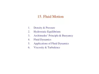 15. Fluid Motion