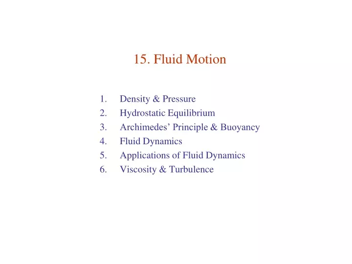 15 fluid motion