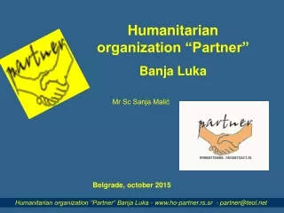 Humanitarian organization “Partner” Banja Luka - ho-partner.rs.sr  - partner@teol