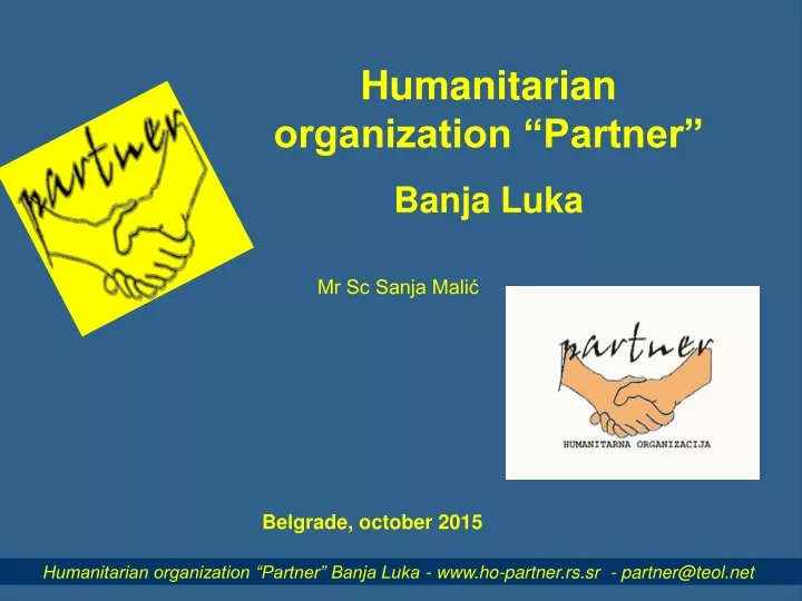 humanitarian organization partner banja luka