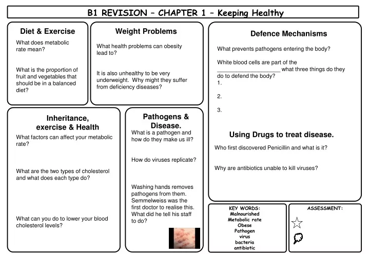 b1 revision chapter 1 keeping healthy