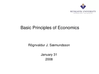 Basic Principles of Economics