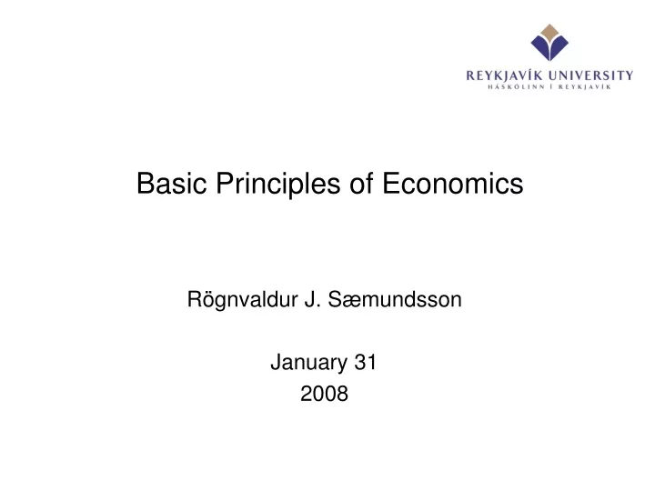 basic principles of economics