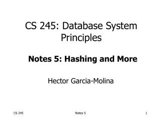 CS 245: Database System Principles