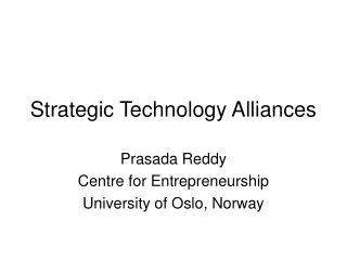 Strategic Technology Alliances