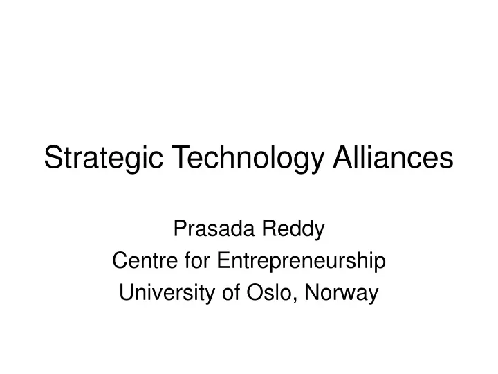 strategic technology alliances