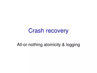 Crash recovery