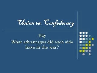 Union vs. Confederacy