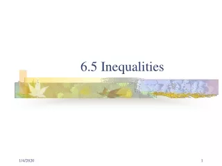 6.5 Inequalities