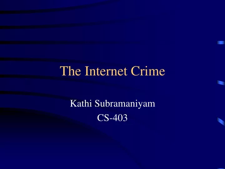 the internet crime
