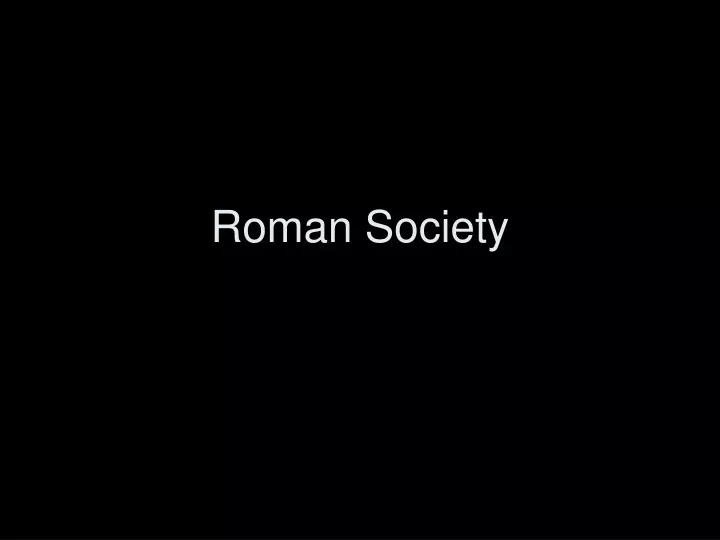 roman society