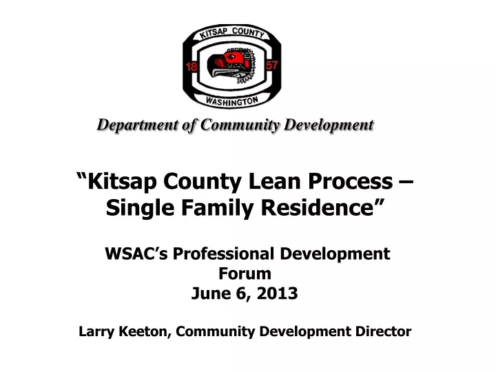 kitsap county lean process single family