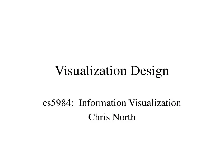 visualization design