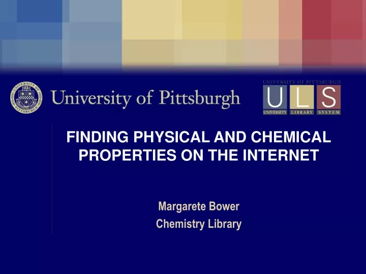 finding physical and chemical properties on the internet