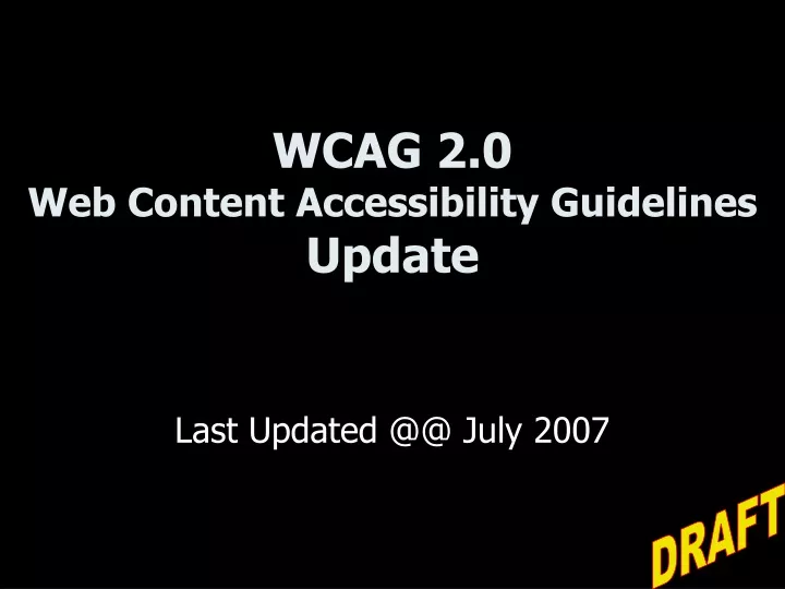 wcag 2 0 web content accessibility guidelines update