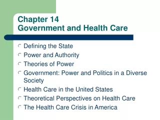 Chapter 14  Government and Health Care