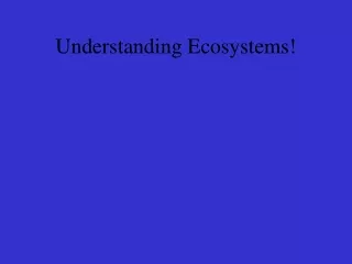 Understanding Ecosystems!