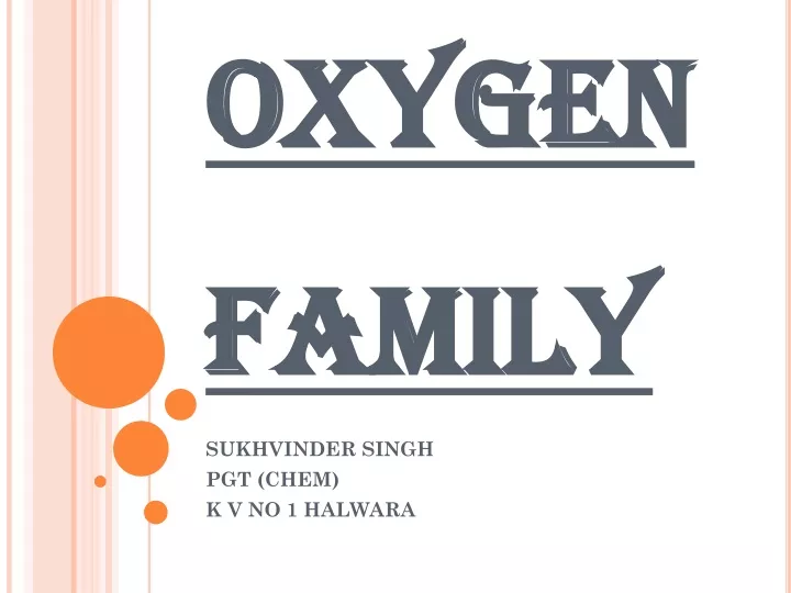 oxygen family