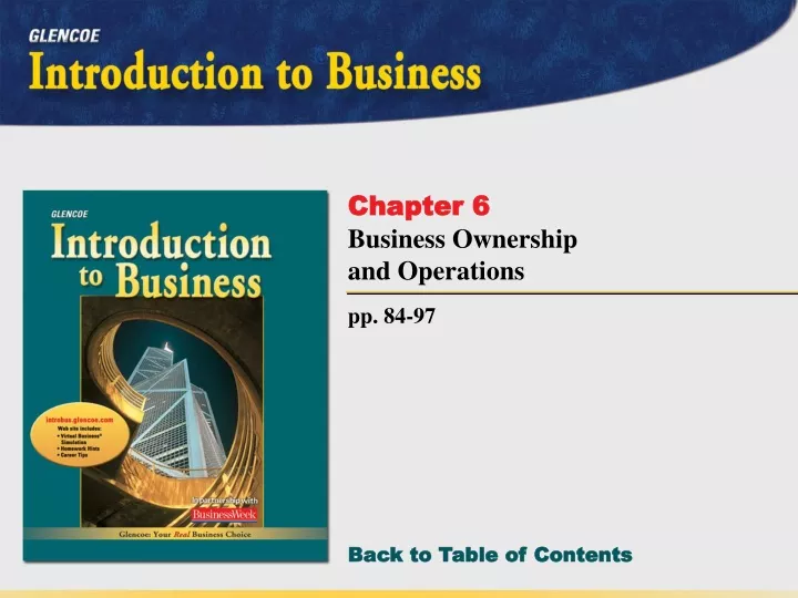 chapter 6 business ownership and operations