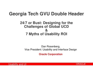 Dan Rosenberg, Vice President: Usability and Interface Design