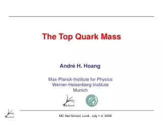 The Top Quark Mass