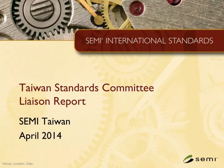 taiwan standards committee liaison report