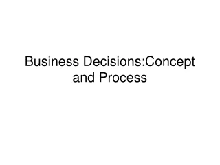 Business Decisions:Concept and Process