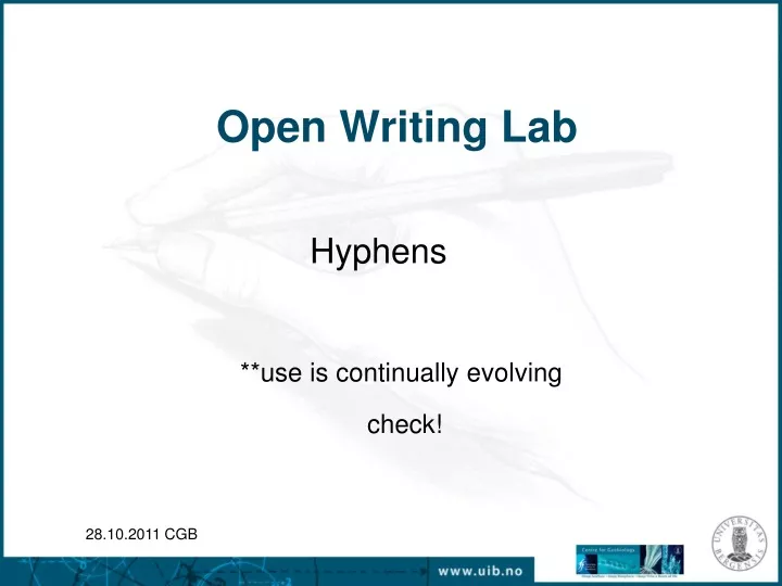 open writing lab