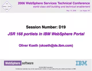 JSR 168 portlets in IBM WebSphere Portal