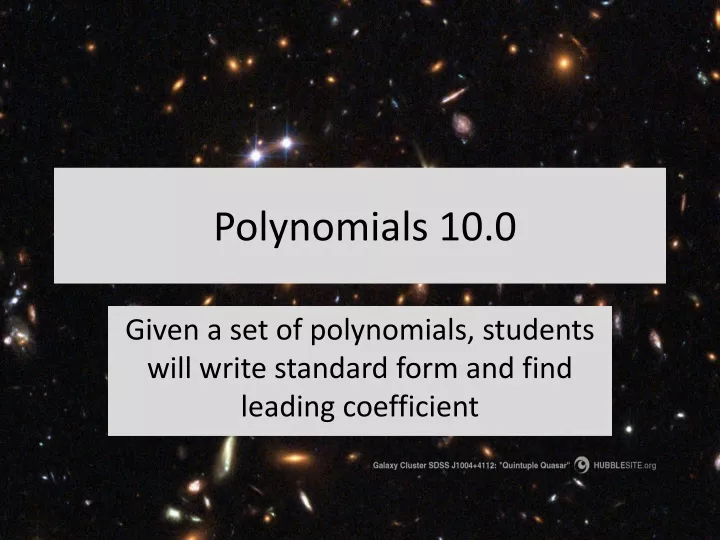 polynomials 10 0