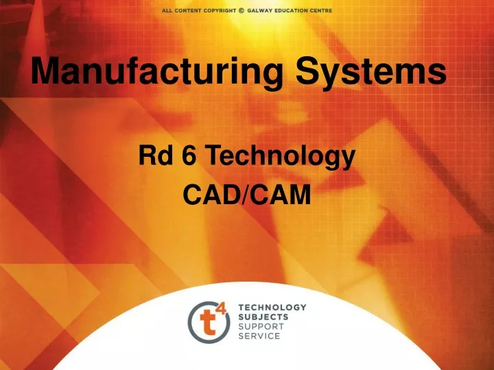 manufacturing systems rd 6 technology cad cam