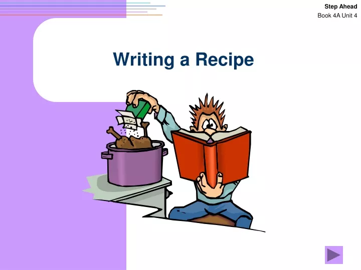 writing a recipe