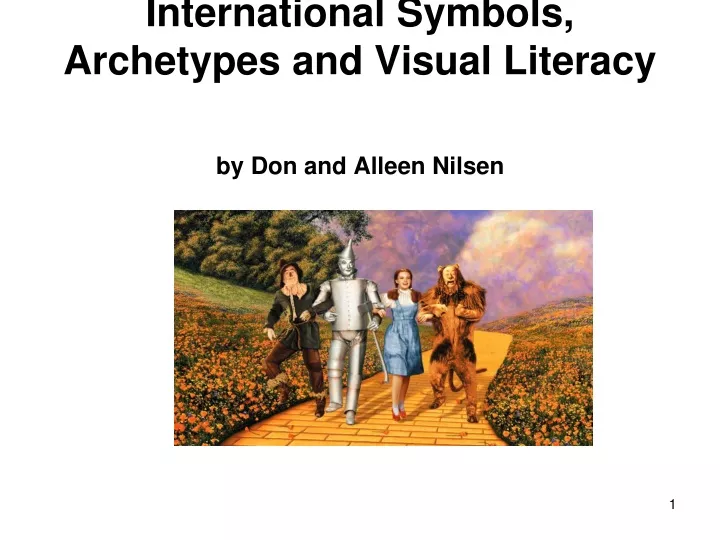 international symbols archetypes and visual literacy by don and alleen nilsen