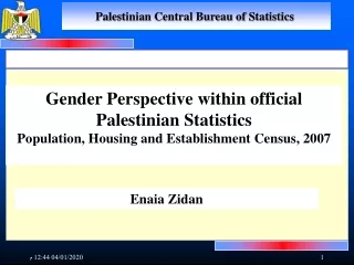 Gender Perspective within official Palestinian Statistics