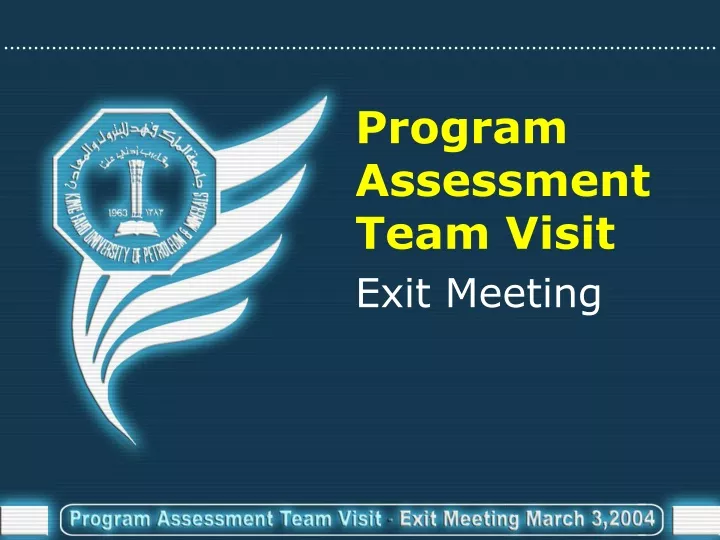 program assessment team visit
