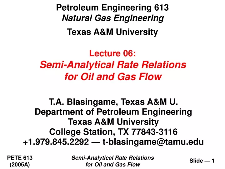 petroleum engineering 613 natural gas engineering