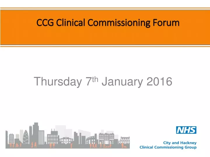 ccg clinical commissioning forum