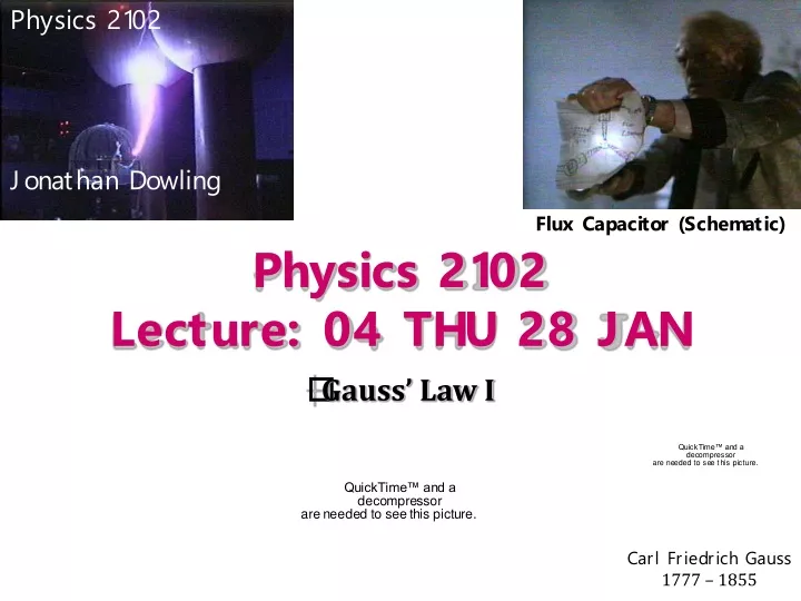 physics 2102 lecture 04 thu 28 jan