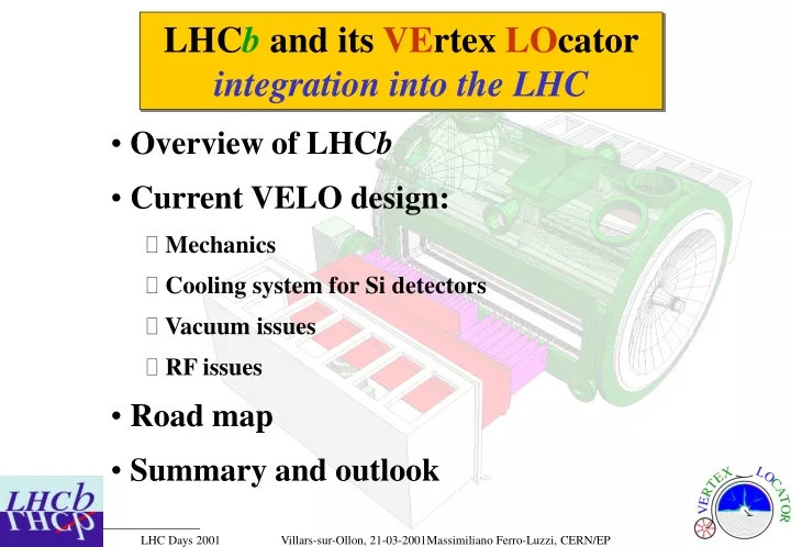 lhc b and its ve rtex lo cator integration into