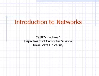 cs587x lecture 1 department of computer science iowa state university