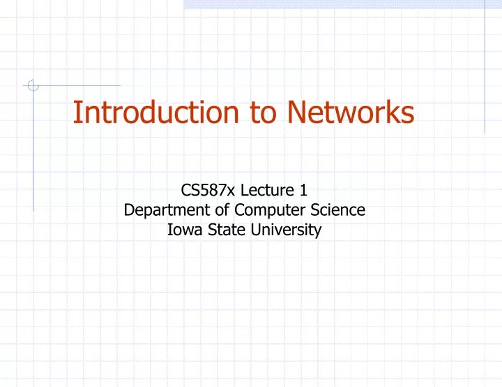 cs587x lecture 1 department of computer science iowa state university