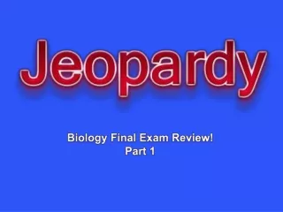 Biology Final Exam Review! Part 1