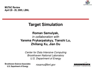 MUTAC Review  April 28 - 29, 2005, LBNL